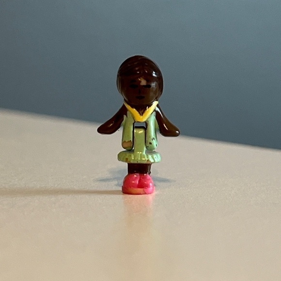 1992 Polly Pocket Vtg Doll Stampin' School -Mrs. Kelly Bluebird African American - Picture 1 of 10